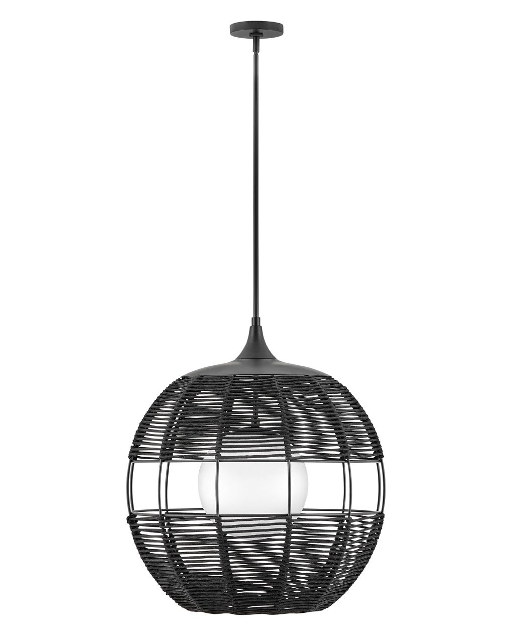 Image 2 Hinkley Outdoor Maddox Medium Orb Chandelier 24.25" Black more views