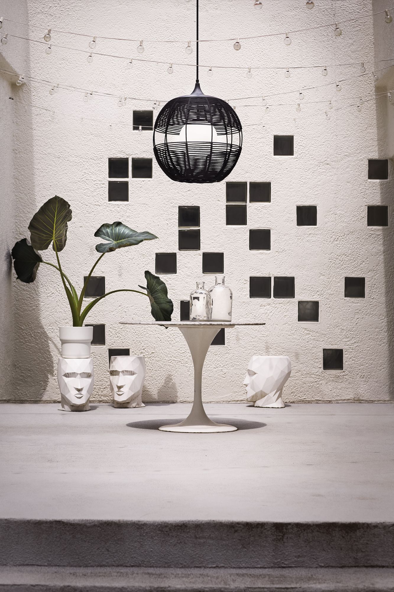 Image 3 Hinkley Outdoor Maddox Medium Orb Chandelier 24.25" Black more views