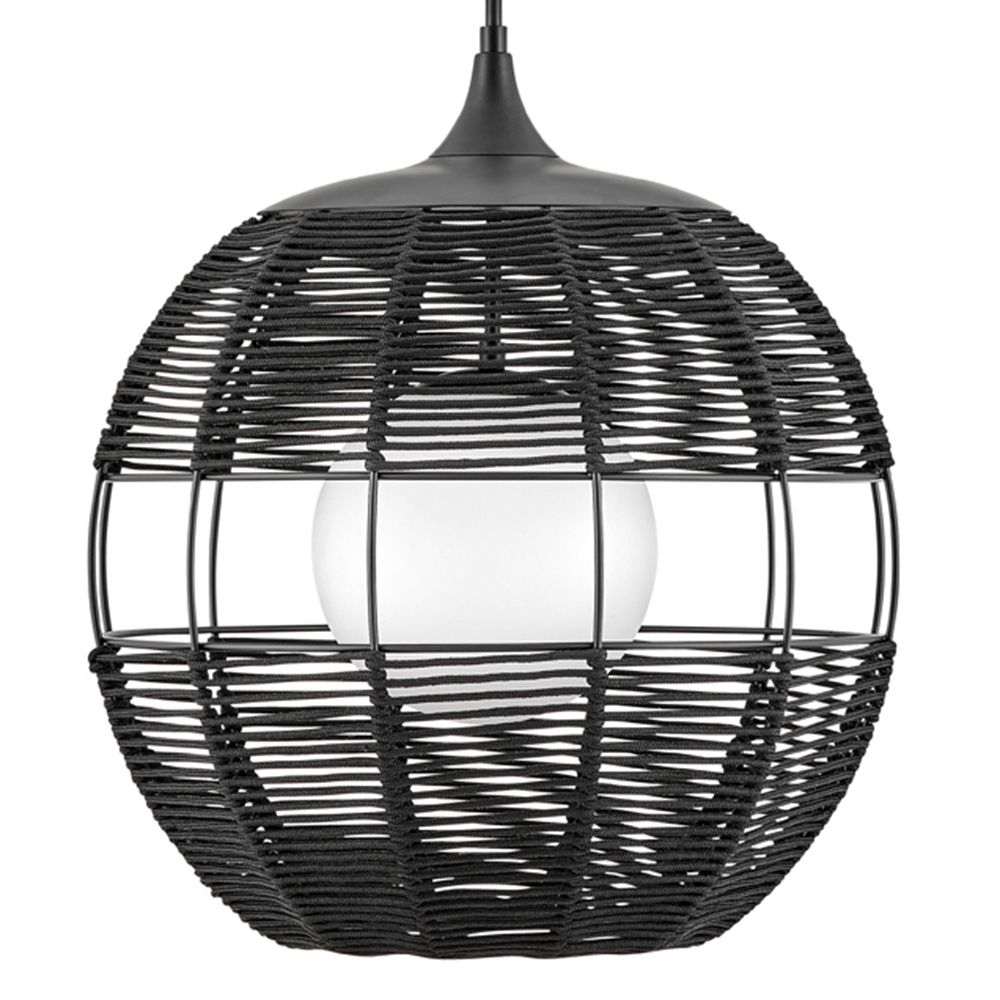 Image 6 Hinkley Outdoor Maddox Medium Orb Chandelier 24.25" Black more views