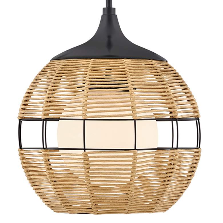 Image 6 HINKLEY OUTDOOR MADDOX Medium Orb Pendant Black more views