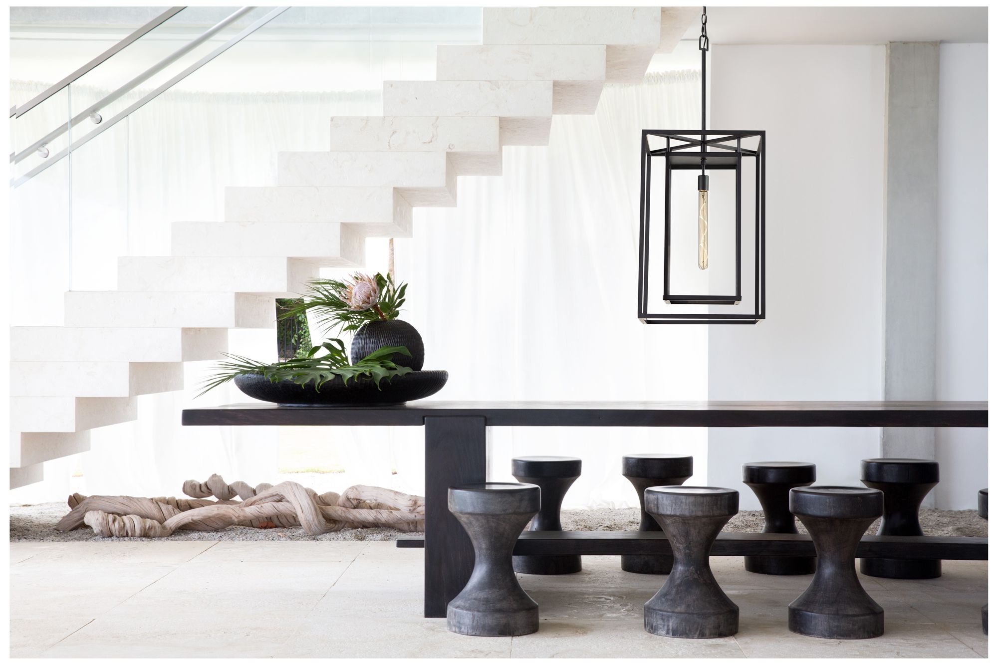 Image 6 Hinkley Outdoor Max Extra Large Hanging Lantern 12V 40.75" Black more views