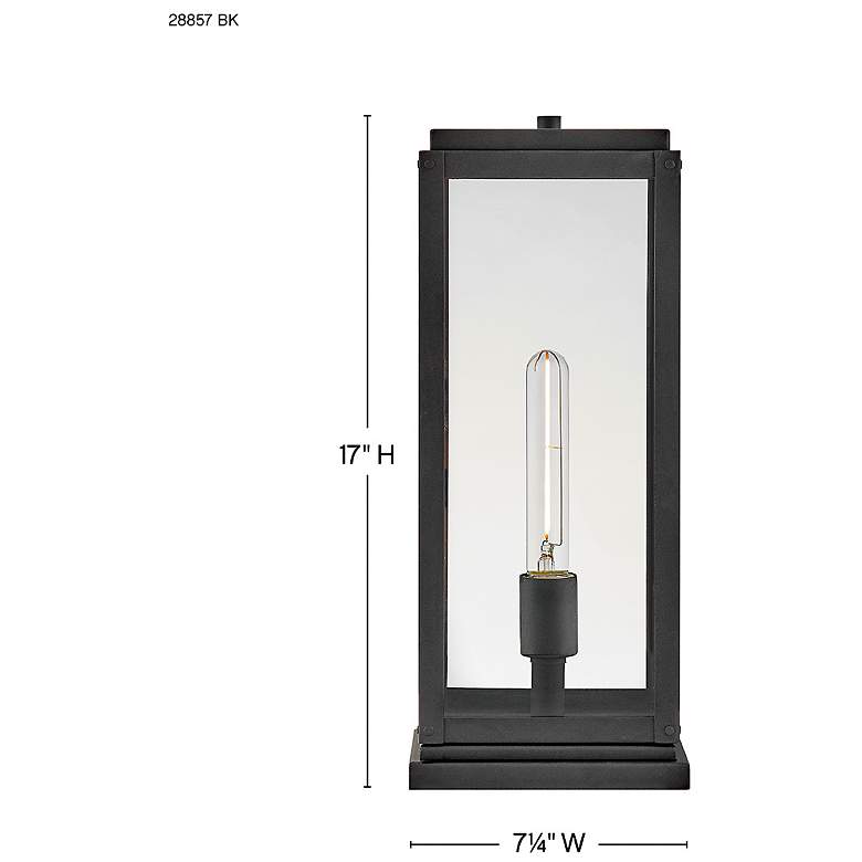 Image 2 Hinkley Outdoor Max Medium Pier Mount Lantern Black more views