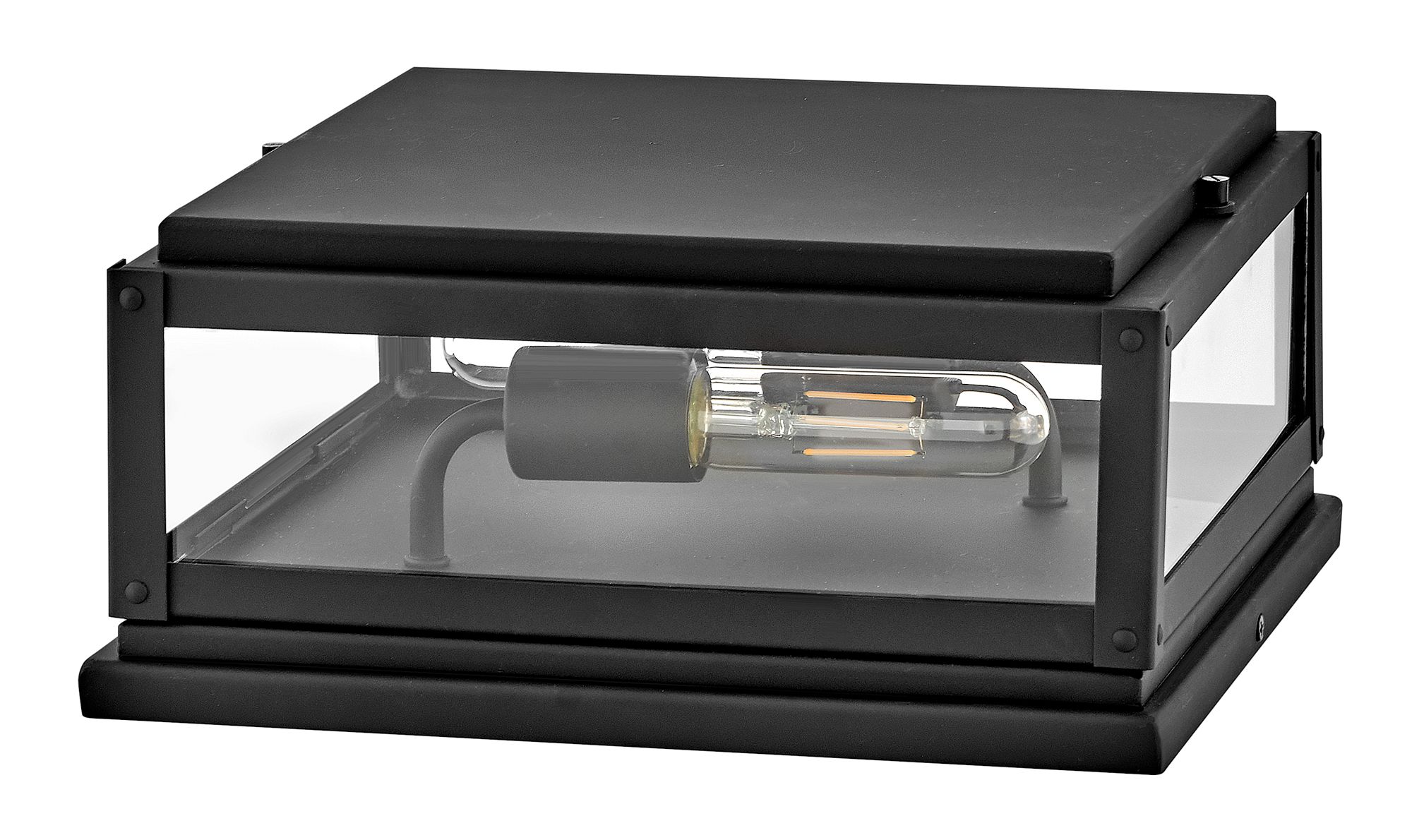 Image 5 Hinkley Outdoor Max Small Pier Mount Lantern 12" Black more views