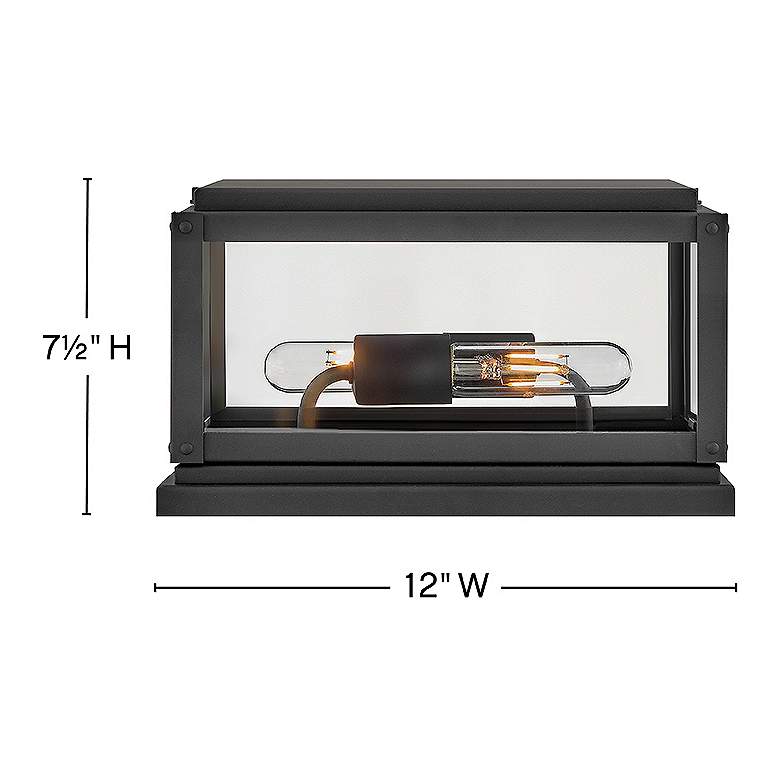 Image 3 Hinkley Outdoor Max Small Pier Mount Lantern Black more views
