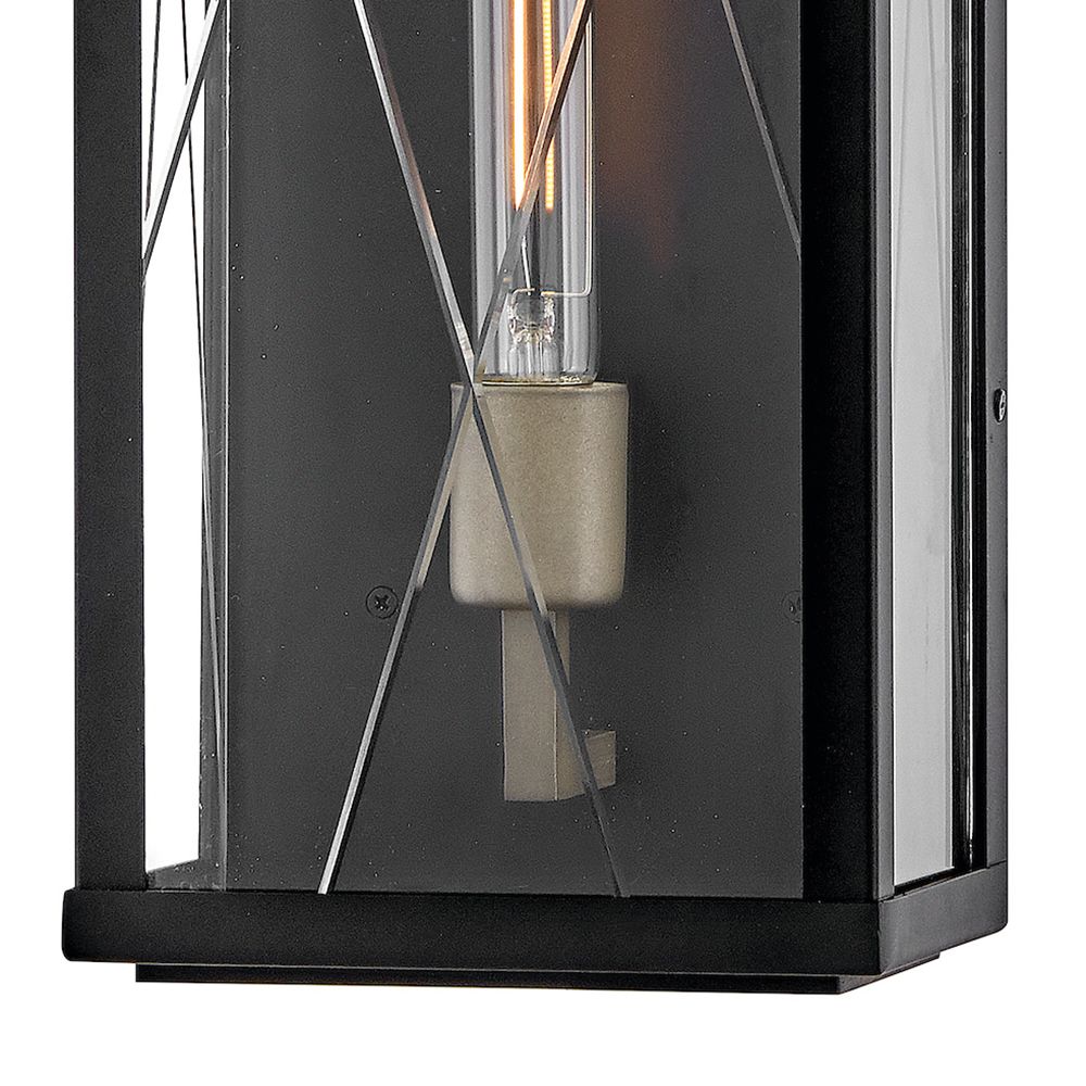 Image 6 Hinkley Outdoor Monte Large Wall Mount Lantern 7.5" Black more views