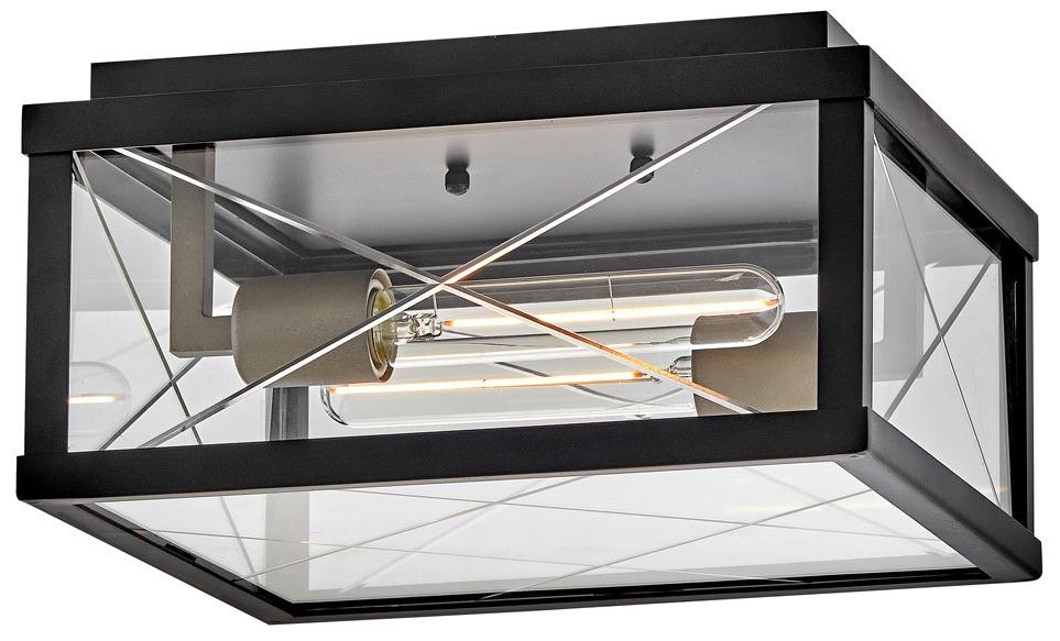 Hinkley Outdoor Monte Small Flush Mount 12.0" Black