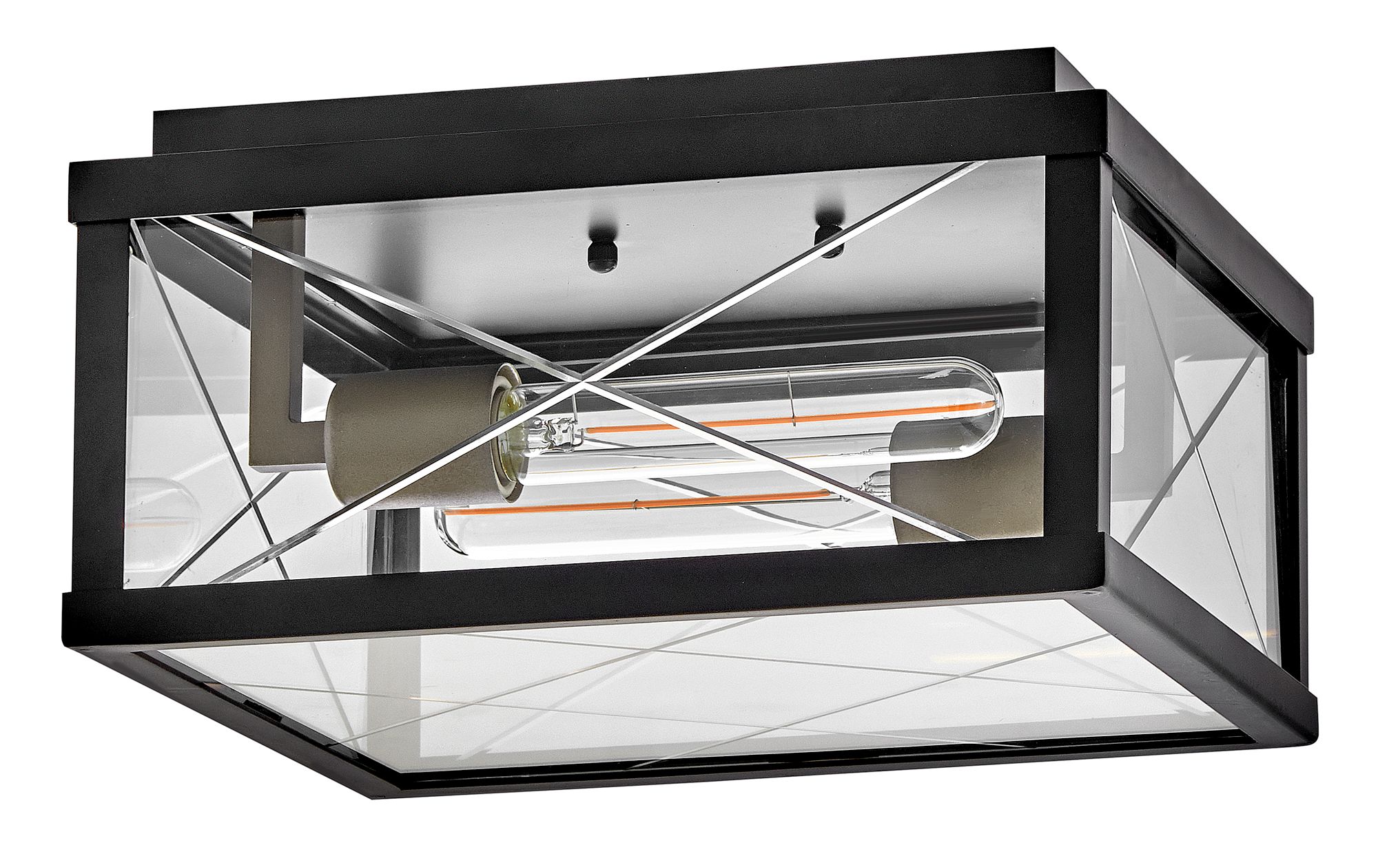 Image 4 Hinkley Outdoor Monte Small Flush Mount 12.0" Black more views