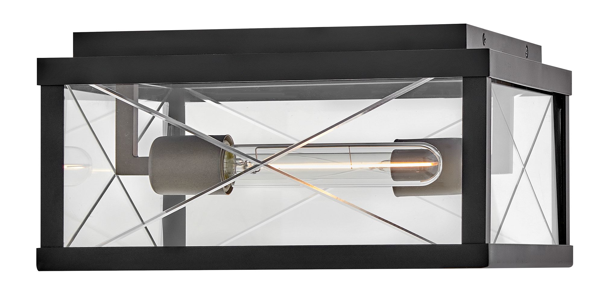 Image 6 Hinkley Outdoor Monte Small Flush Mount 12.0" Black more views