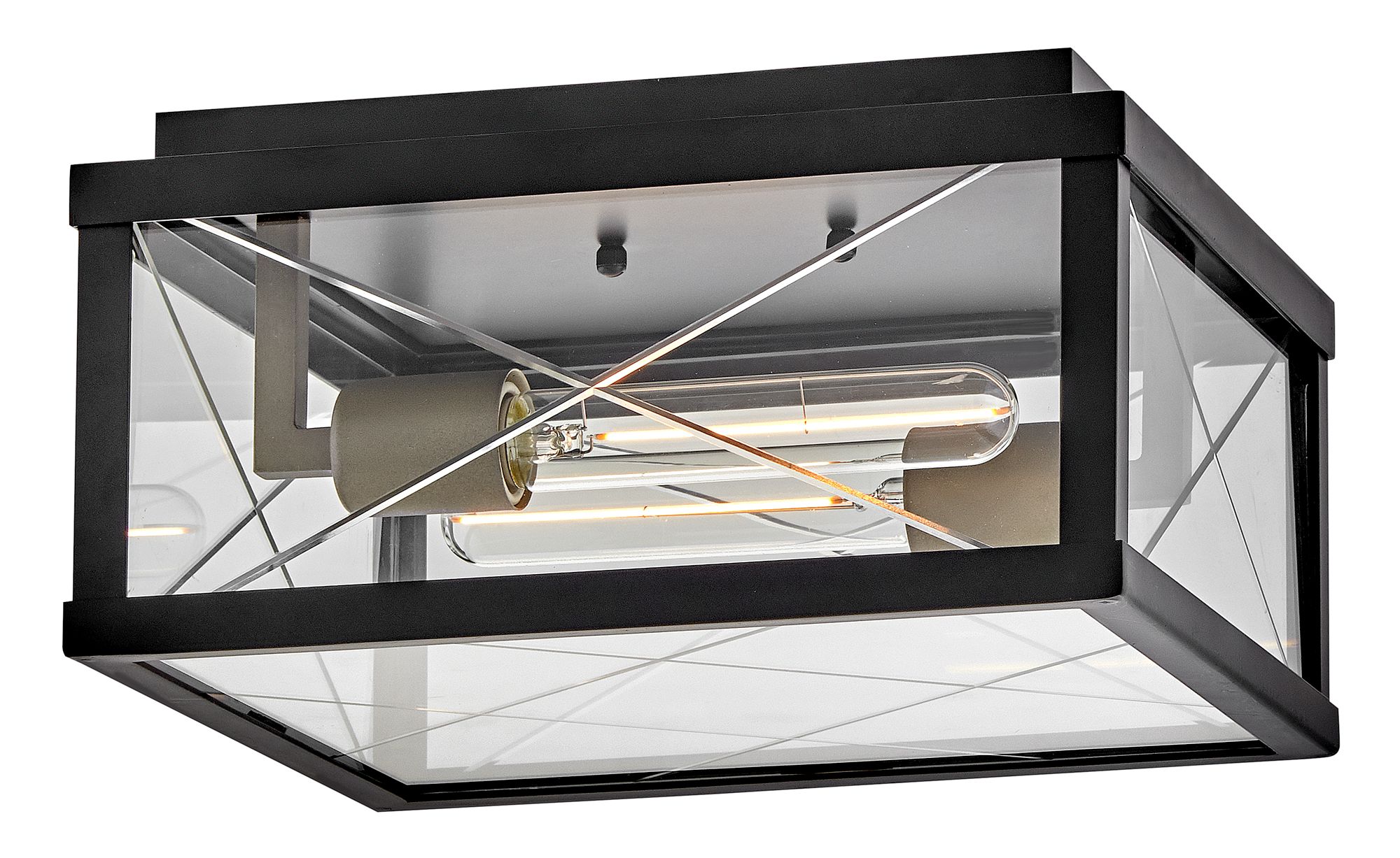 Image 2 Hinkley Outdoor Monte Small Flush Mount 12.0" Black more views