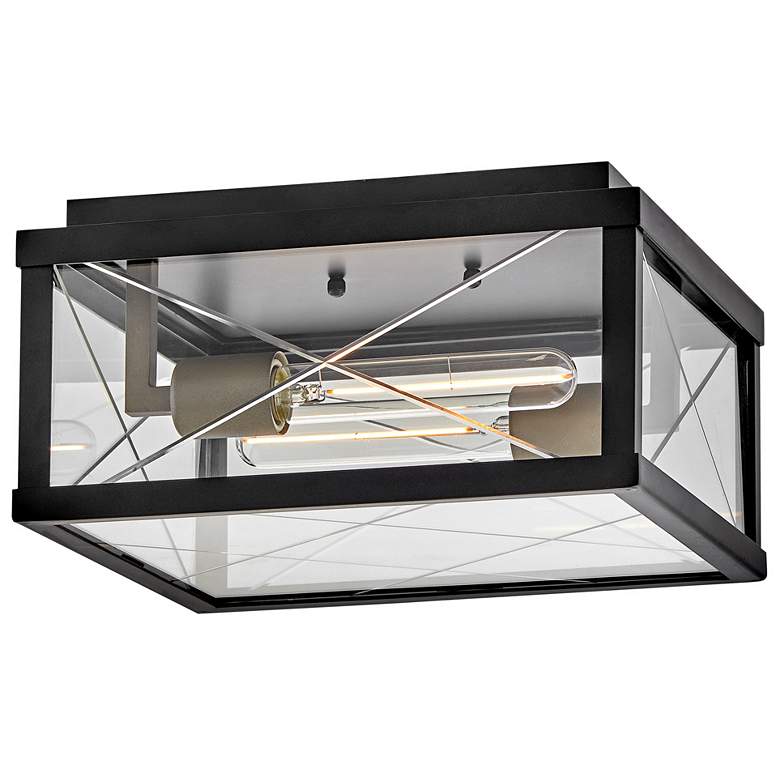 Image 1 Hinkley Outdoor Monte Small Flush Mount Black