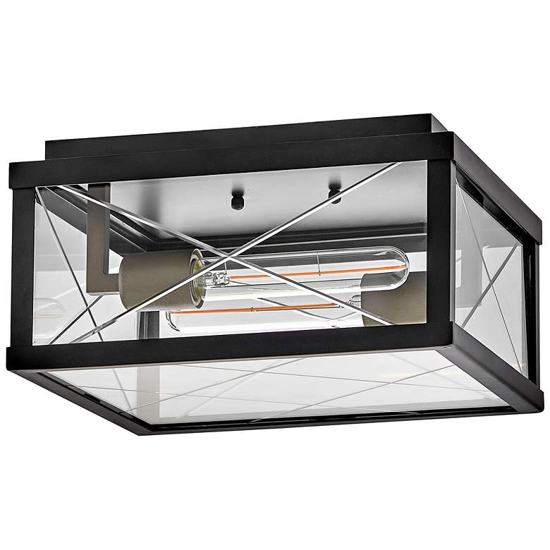 Image 4 Hinkley Outdoor Monte Small Flush Mount Black more views