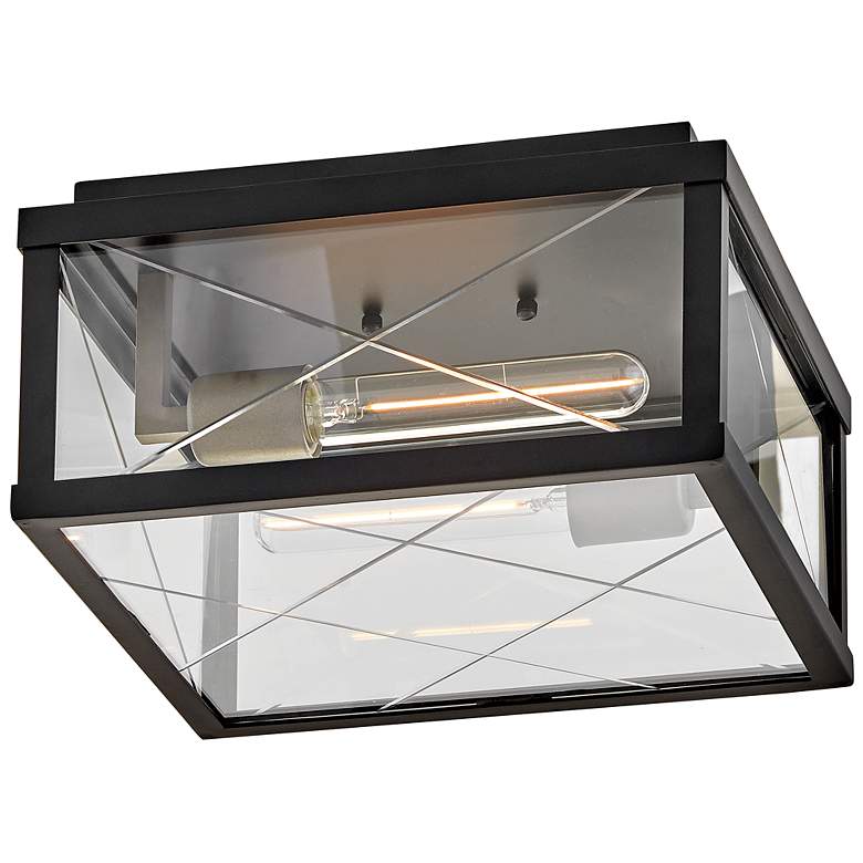 Image 5 Hinkley Outdoor Monte Small Flush Mount Black more views