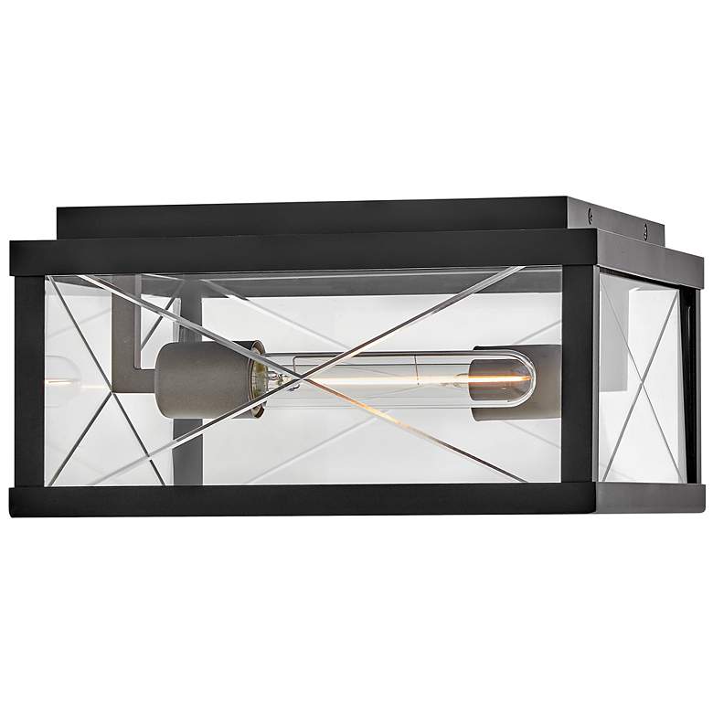Image 6 Hinkley Outdoor Monte Small Flush Mount Black more views