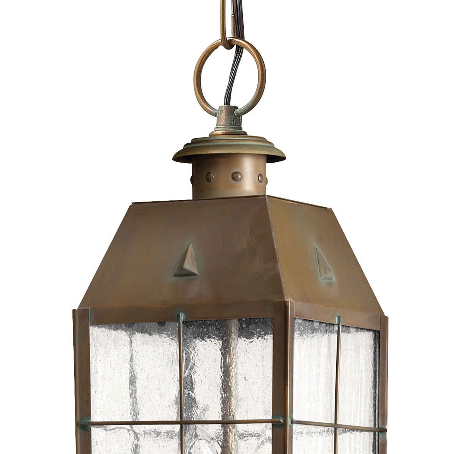 Image 4 Hinkley Outdoor Nantucket Medium Hanging Lantern 5.5" Aged Brass more views