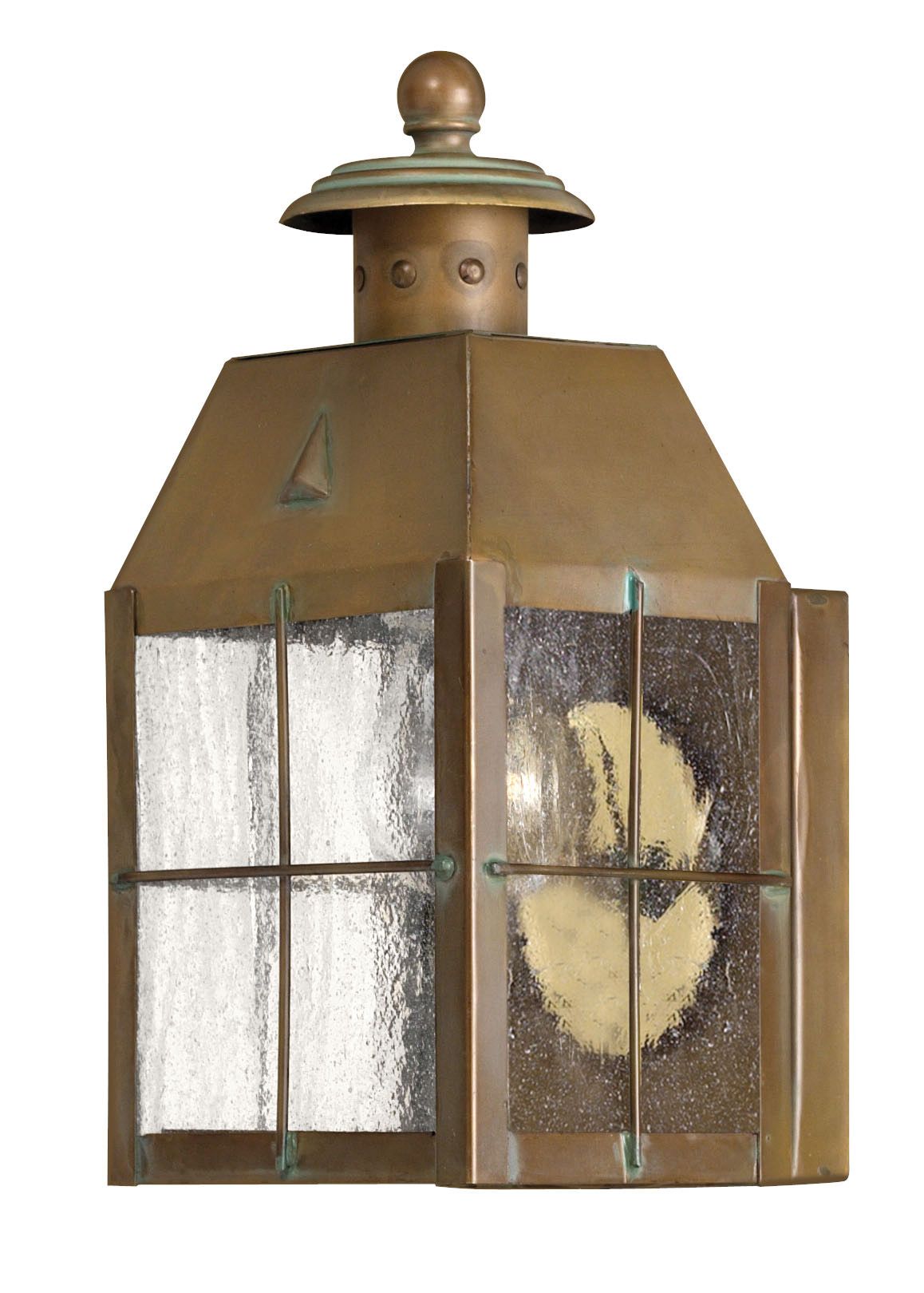 Image 2 Hinkley Outdoor Nantucket Small Wall Mount Lantern 4.5" Aged Brass more views