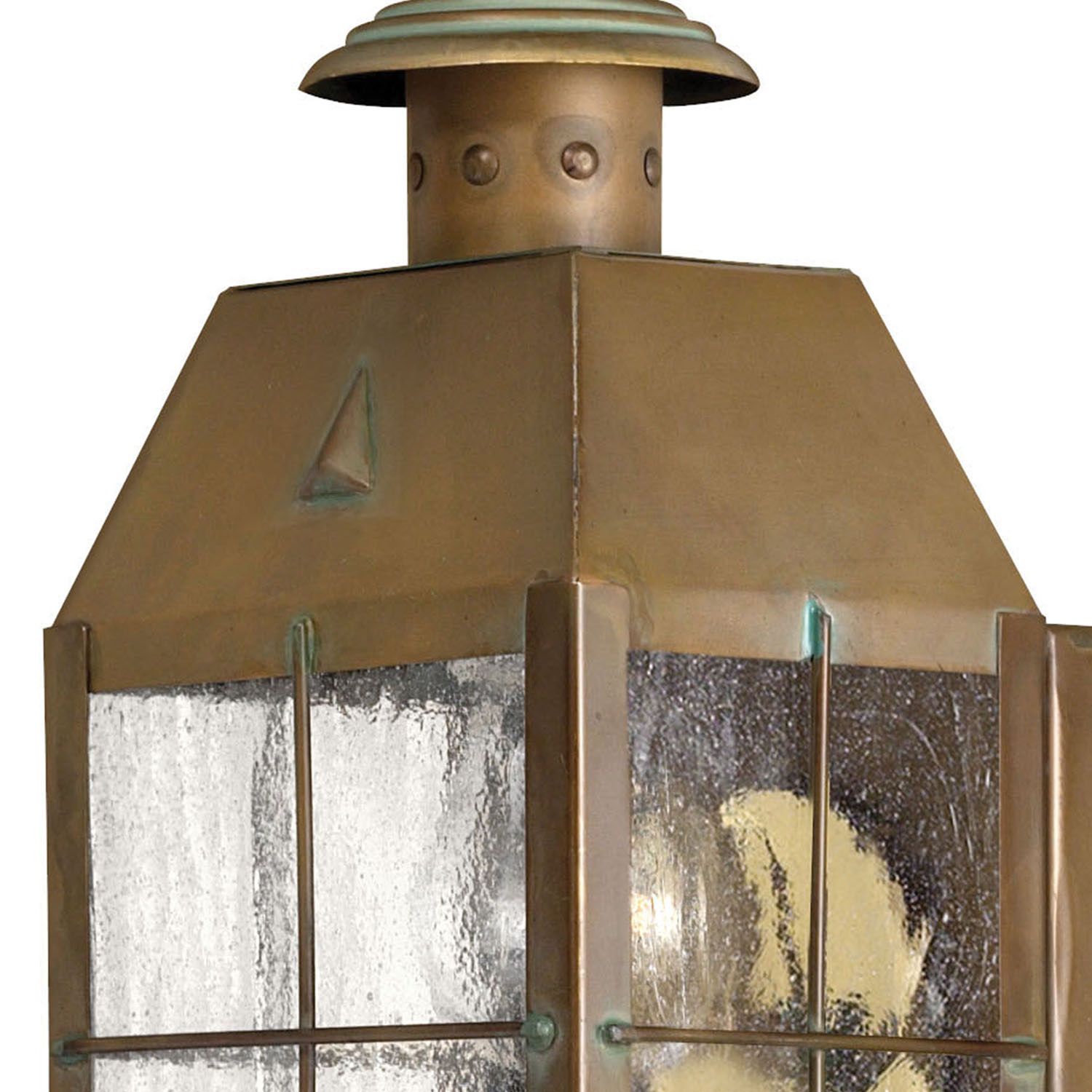 Image 3 Hinkley Outdoor Nantucket Small Wall Mount Lantern 4.5" Aged Brass more views