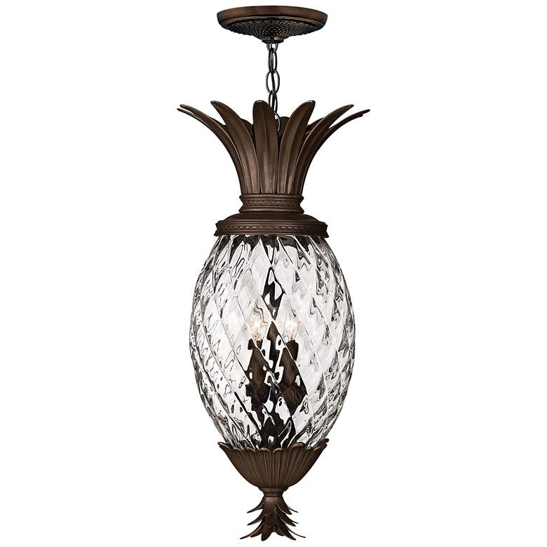Image 1 Hinkley Outdoor Plantation Large Hanging Lantern 28.5" Copper Bronze