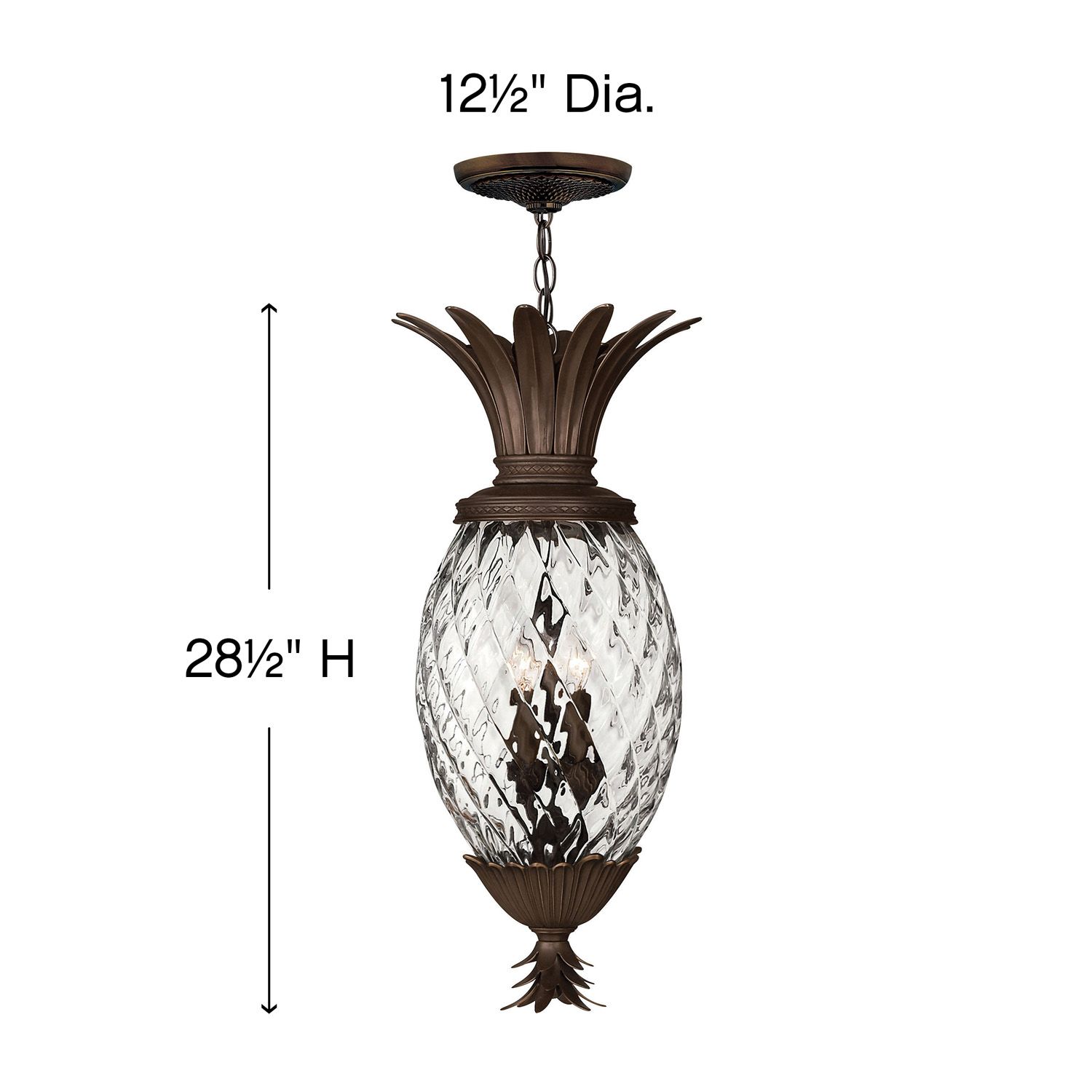 Image 3 Hinkley Outdoor Plantation Large Hanging Lantern 28.5" Copper Bronze more views