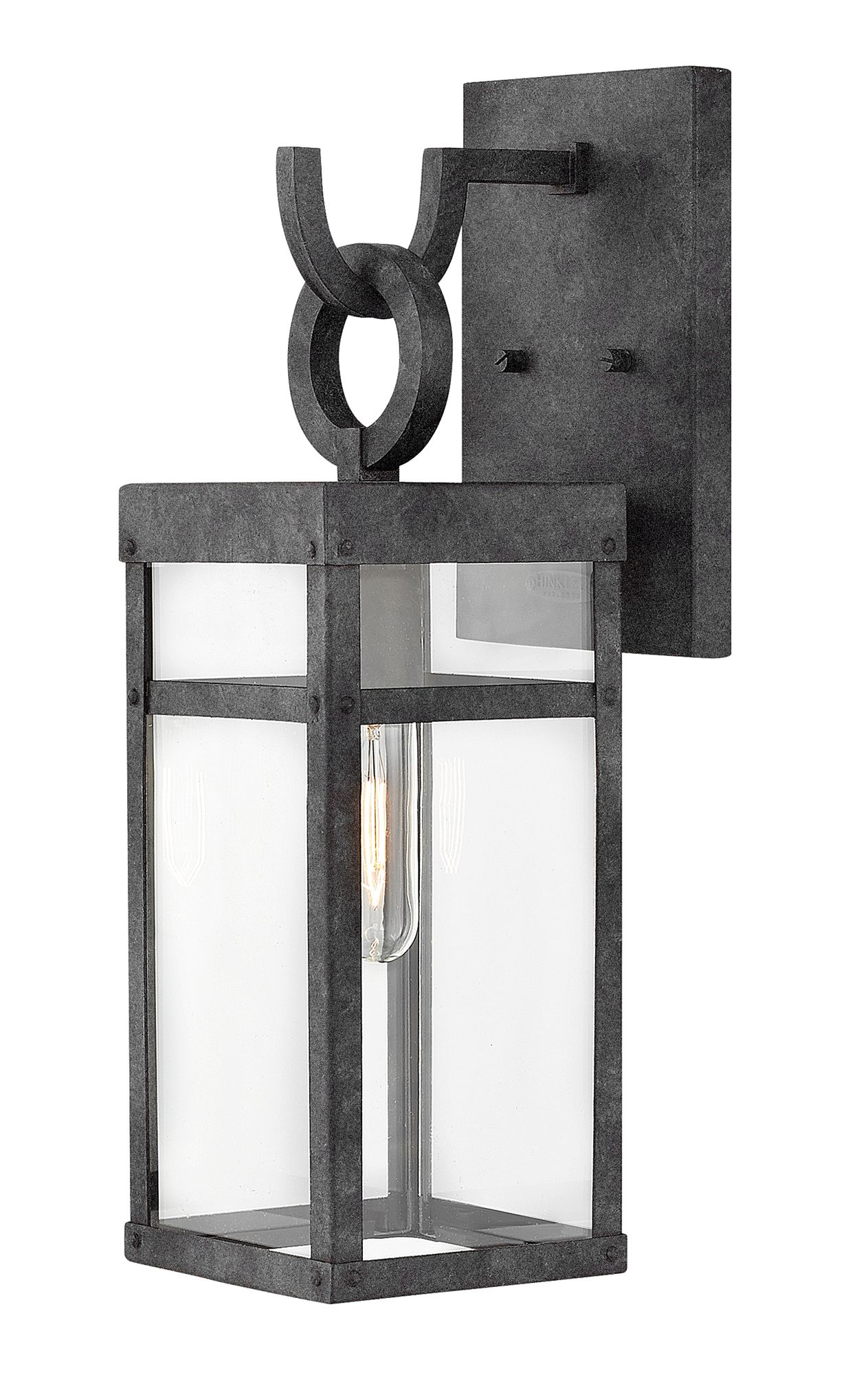 Image 2 Hinkley Outdoor Porter Medium LED Wall Mount Lantern 18.5" Aged Zinc more views