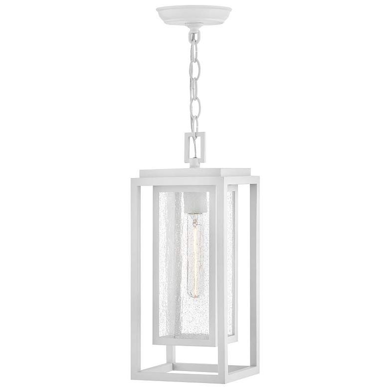 Image 1 Hinkley Outdoor Republic Medium Hanging Lantern Textured White