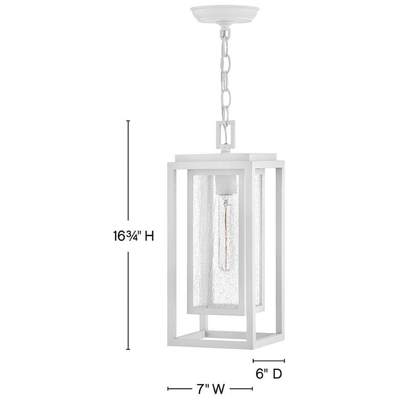 Image 3 Hinkley Outdoor Republic Medium Hanging Lantern Textured White more views