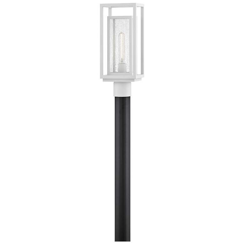 Image 1 Hinkley Outdoor Republic Medium Post Mount Lantern Textured White
