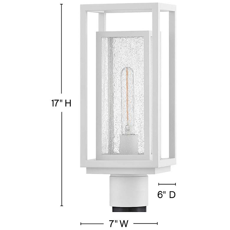Image 3 Hinkley Outdoor Republic Medium Post Mount Lantern Textured White more views