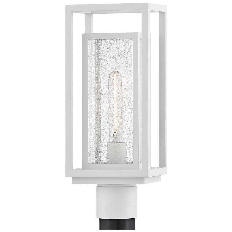 Image 4 Hinkley Outdoor Republic Medium Post Mount Lantern Textured White more views