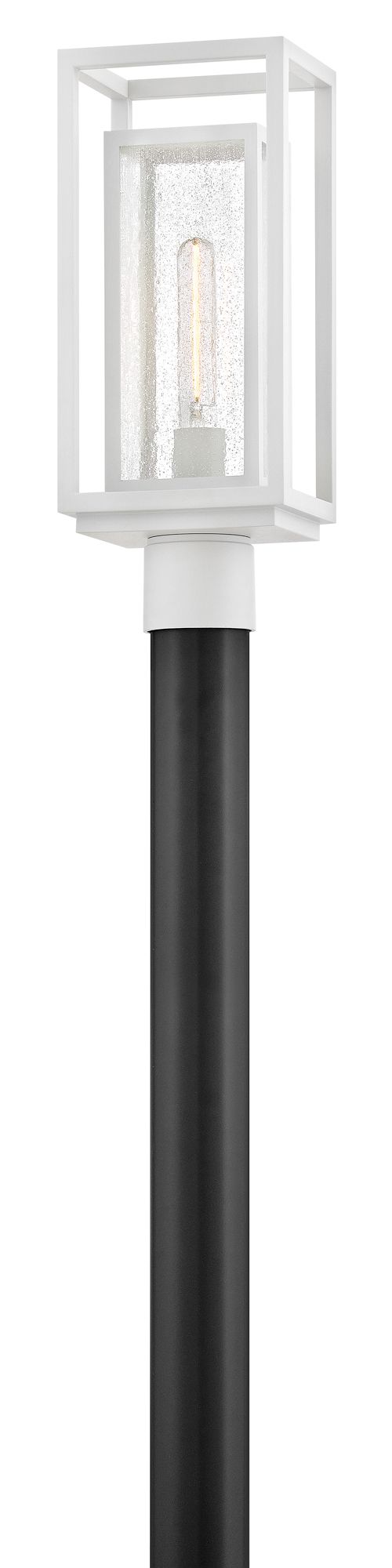 Hinkley Outdoor Republic Medium Post Mount Lantern Textured White