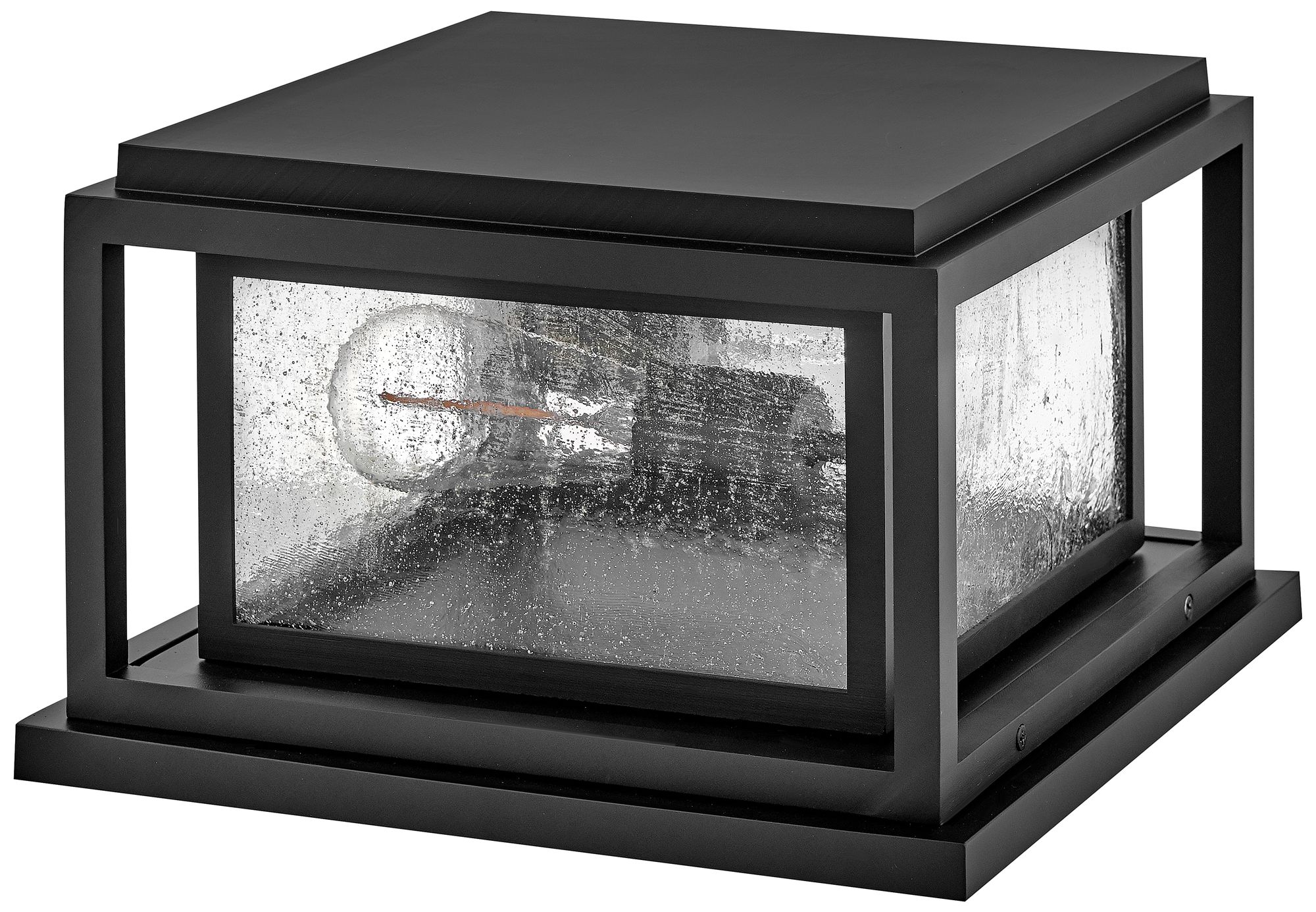 Image 3 Hinkley Outdoor Republic Small Pier Mount Lantern 12V 12" Black more views