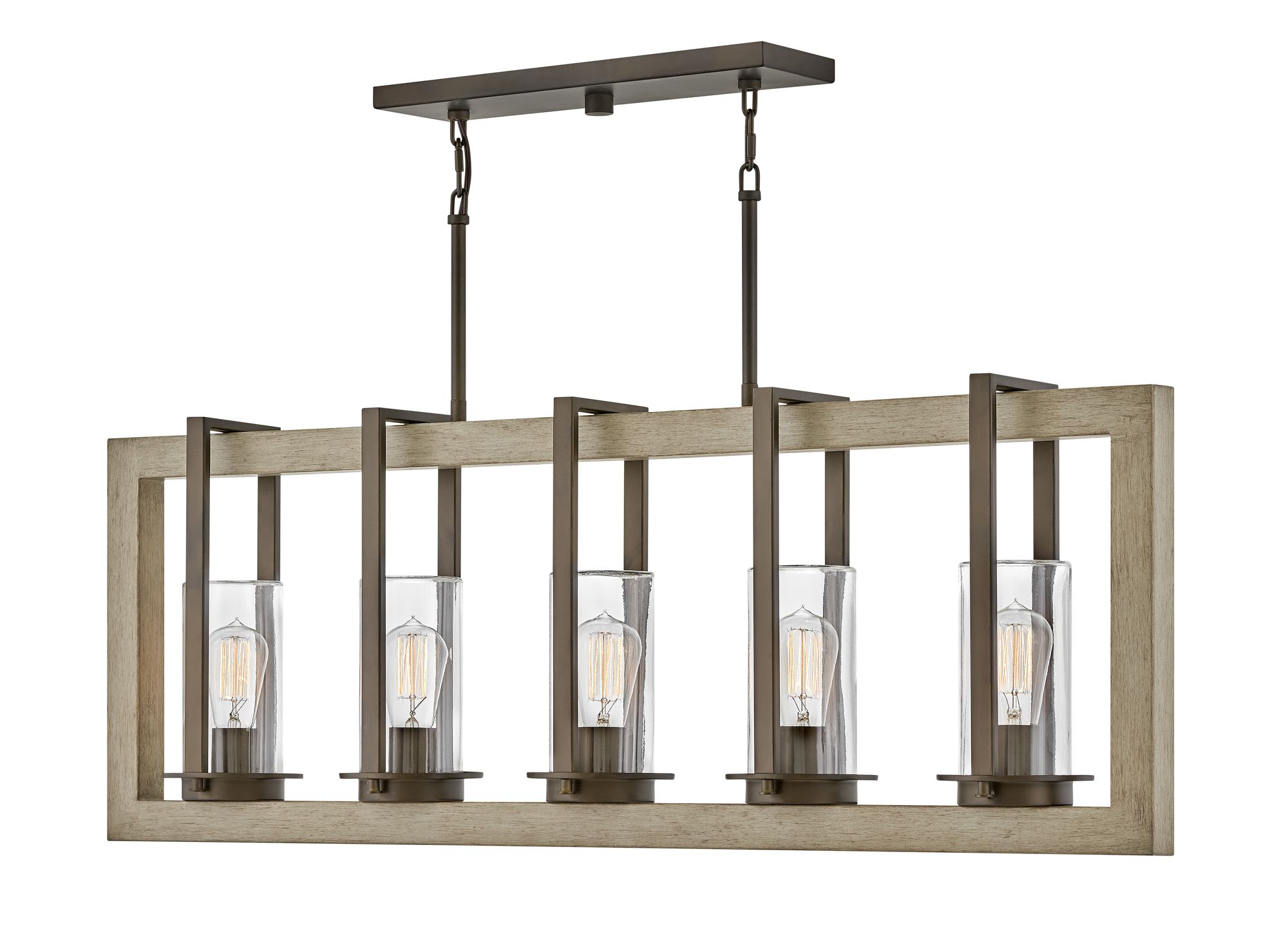 Image 2 Hinkley Outdoor Riverwood Medium Five Light Linear 42" Warm Bronze more views