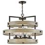 1_Hinkley Outdoor Riverwood Medium Single Tier Chandelier 28" Warm Bronz