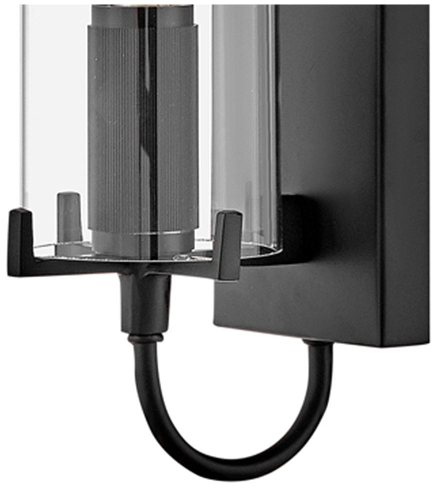 HINKLEY OUTDOOR RYDEN Large Wall Mount Lantern Black