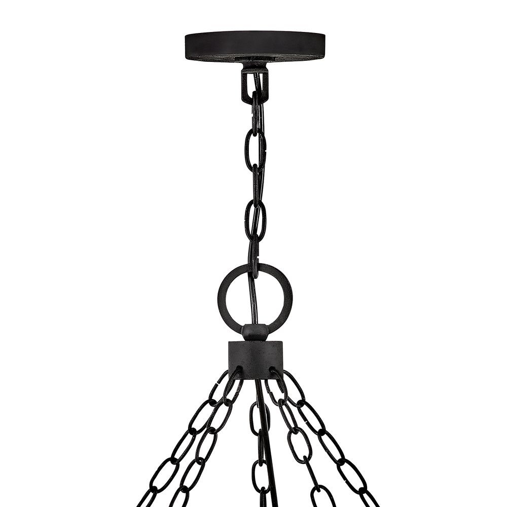 Image 4 Hinkley Outdoor Sawyer Large Single Tier Chandelier 46" Black more views