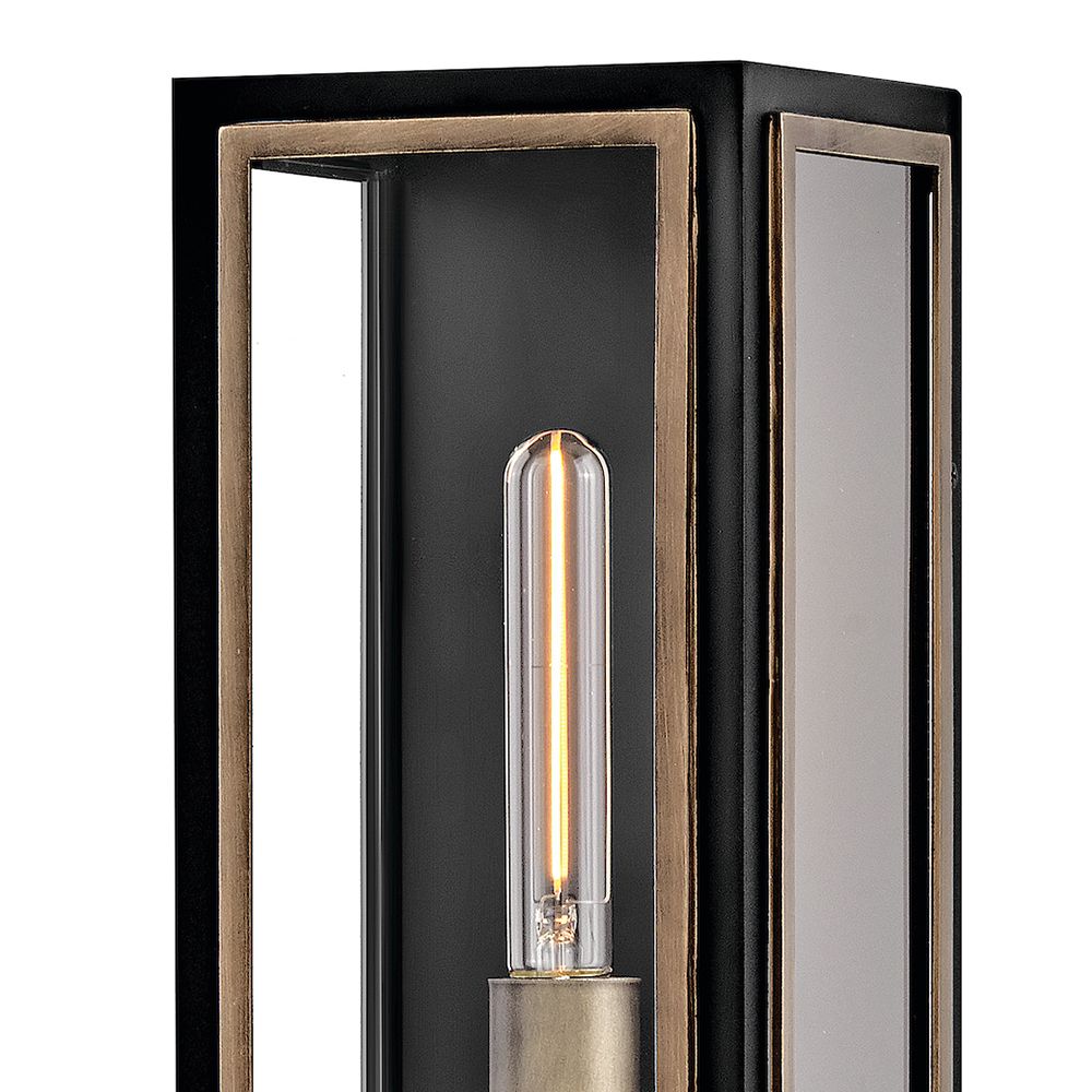 Image 4 Hinkley Outdoor Shaw Large Wall Mount Lantern 24" Black more views