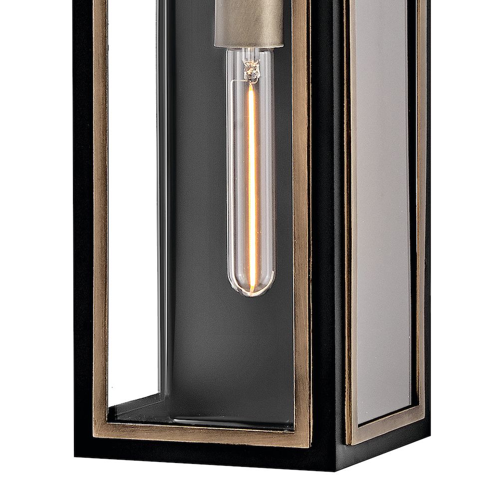 Image 6 Hinkley Outdoor Shaw Large Wall Mount Lantern 24" Black more views