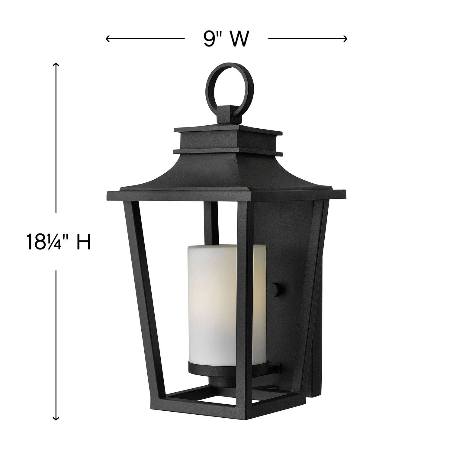 Image 4 Hinkley Outdoor Sullivan Medium Wall Mount Lantern 18.25" Black more views
