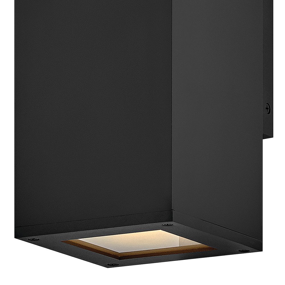Image 4 Hinkley Outdoor Tetra Small LED Wall Mount Lantern Up/Down 12" Black more views