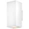 Hinkley Outdoor Tetra Small Wall Mount Lantern Up/Down Textured White