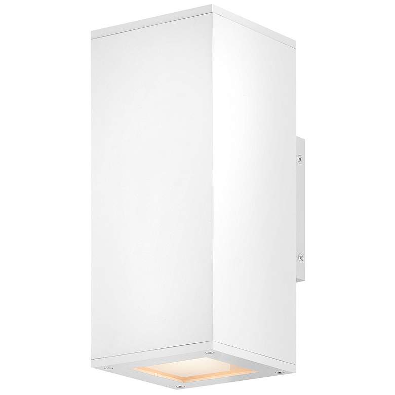Image 1 Hinkley Outdoor Tetra Small Wall Mount Lantern Up/Down Textured White