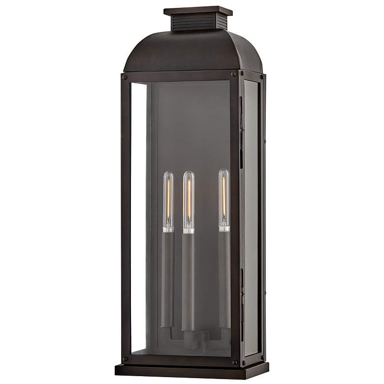 Hinkley Outdoor Tiverton Large Wall Mount Lantern Dark Oxidized Brass