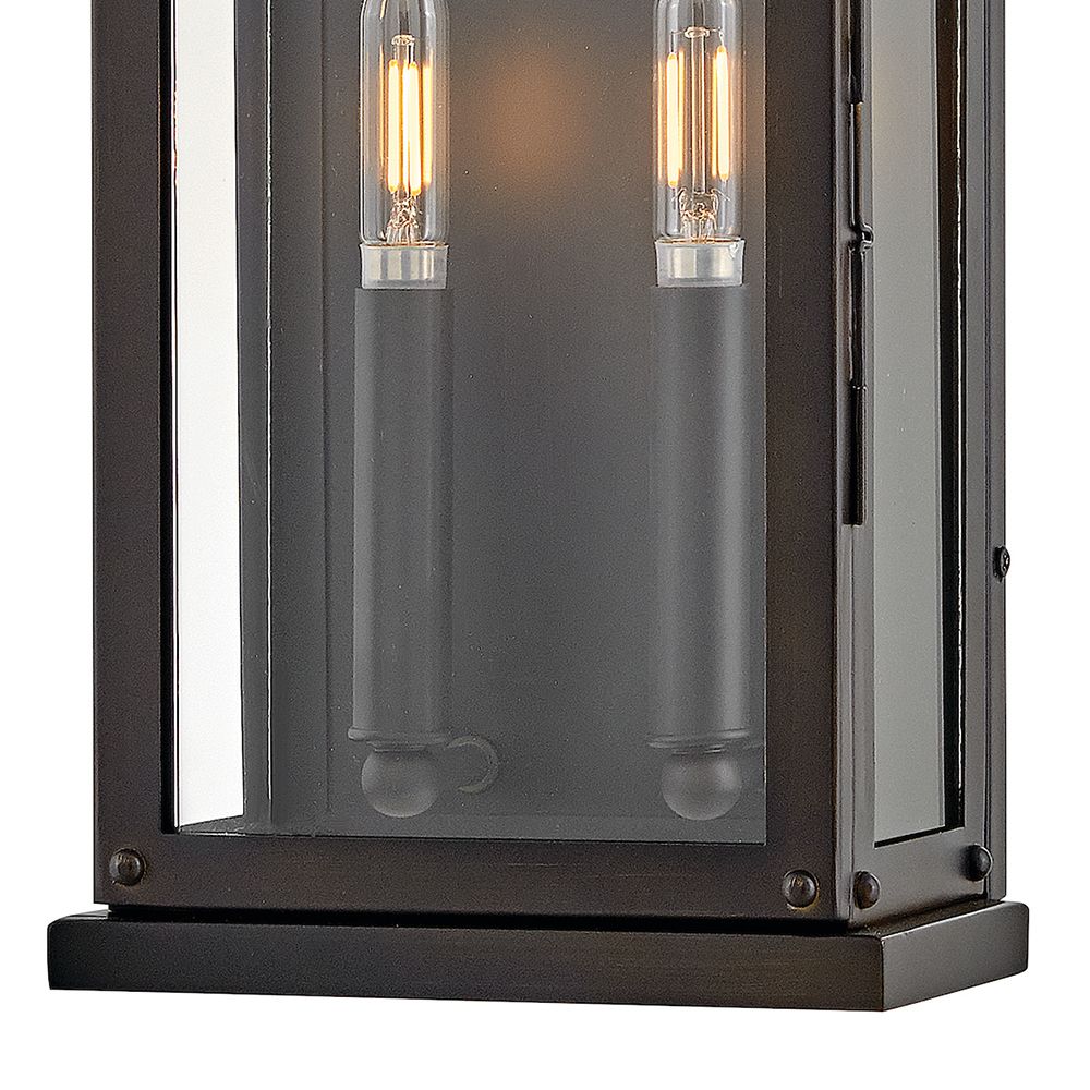 Image 6 Hinkley Outdoor Tiverton Medium Wall Mount Lantern 7.5" Dark Oxidized Brass more views