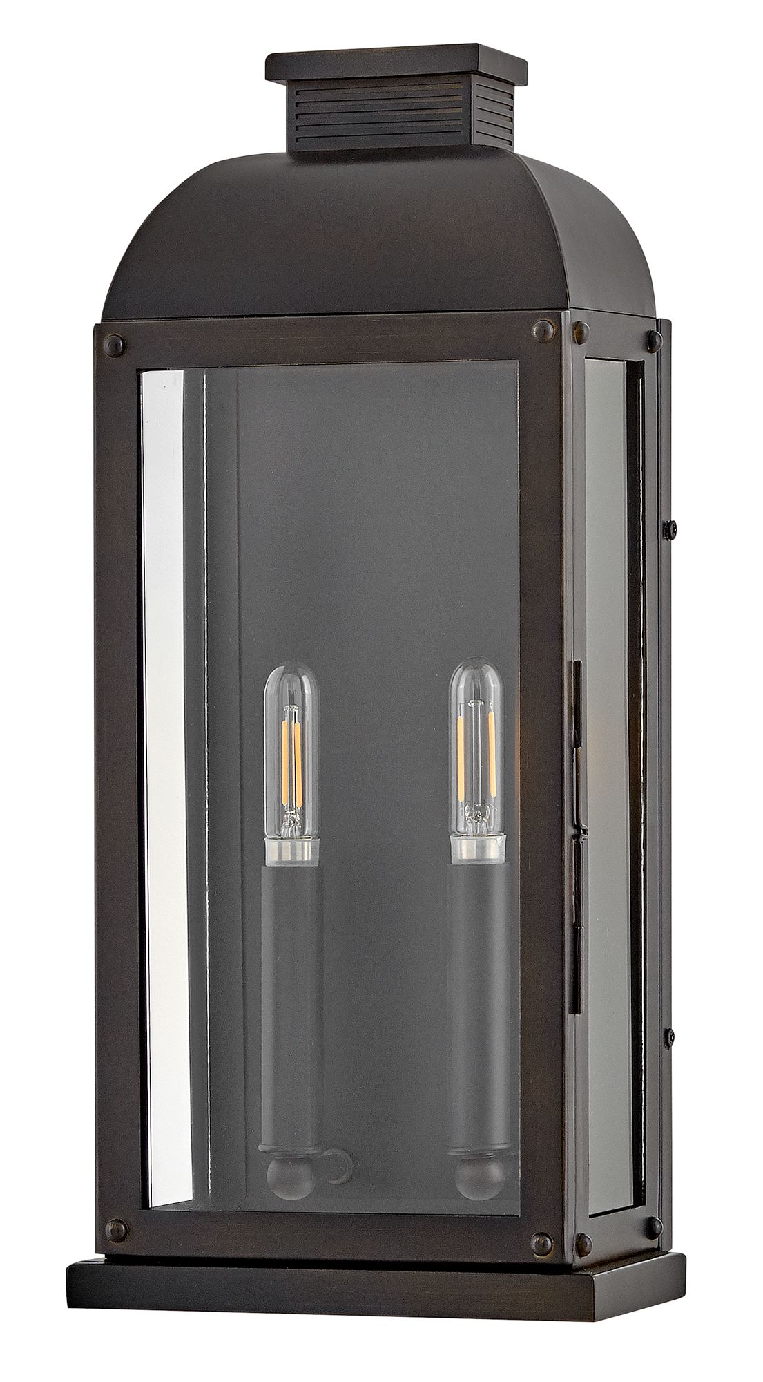 Image 7 Hinkley Outdoor Tiverton Medium Wall Mount Lantern 7.5" Dark Oxidized Brass more views