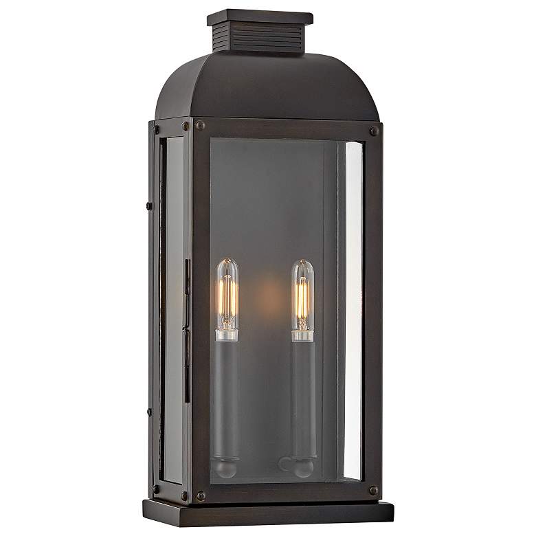 Image 1 Hinkley Outdoor Tiverton Medium Wall Mount Lantern Dark Oxidized Brass