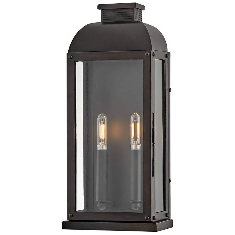 Image 2 Hinkley Outdoor Tiverton Medium Wall Mount Lantern Dark Oxidized Brass more views