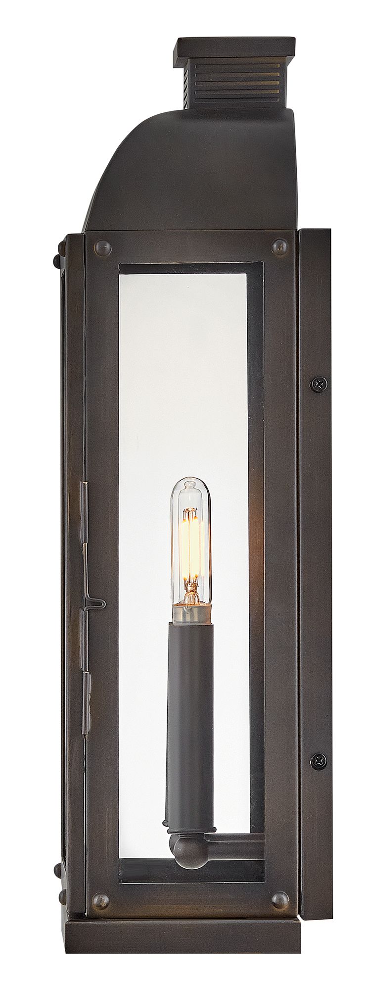 Hinkley Outdoor Tiverton Medium Wall Mount Lantern Dark Oxidized Brass
