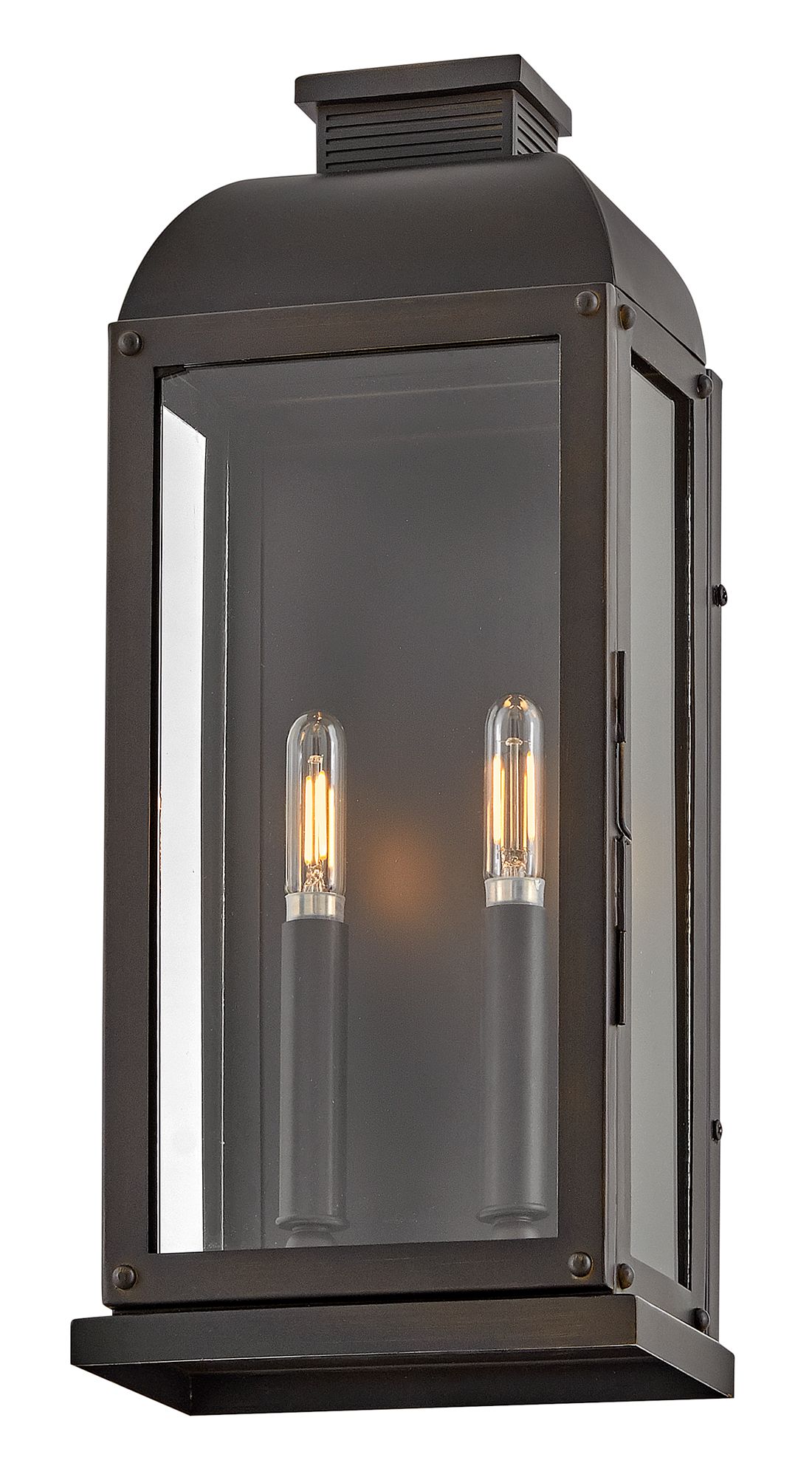 Hinkley Outdoor Tiverton Medium Wall Mount Lantern Dark Oxidized Brass