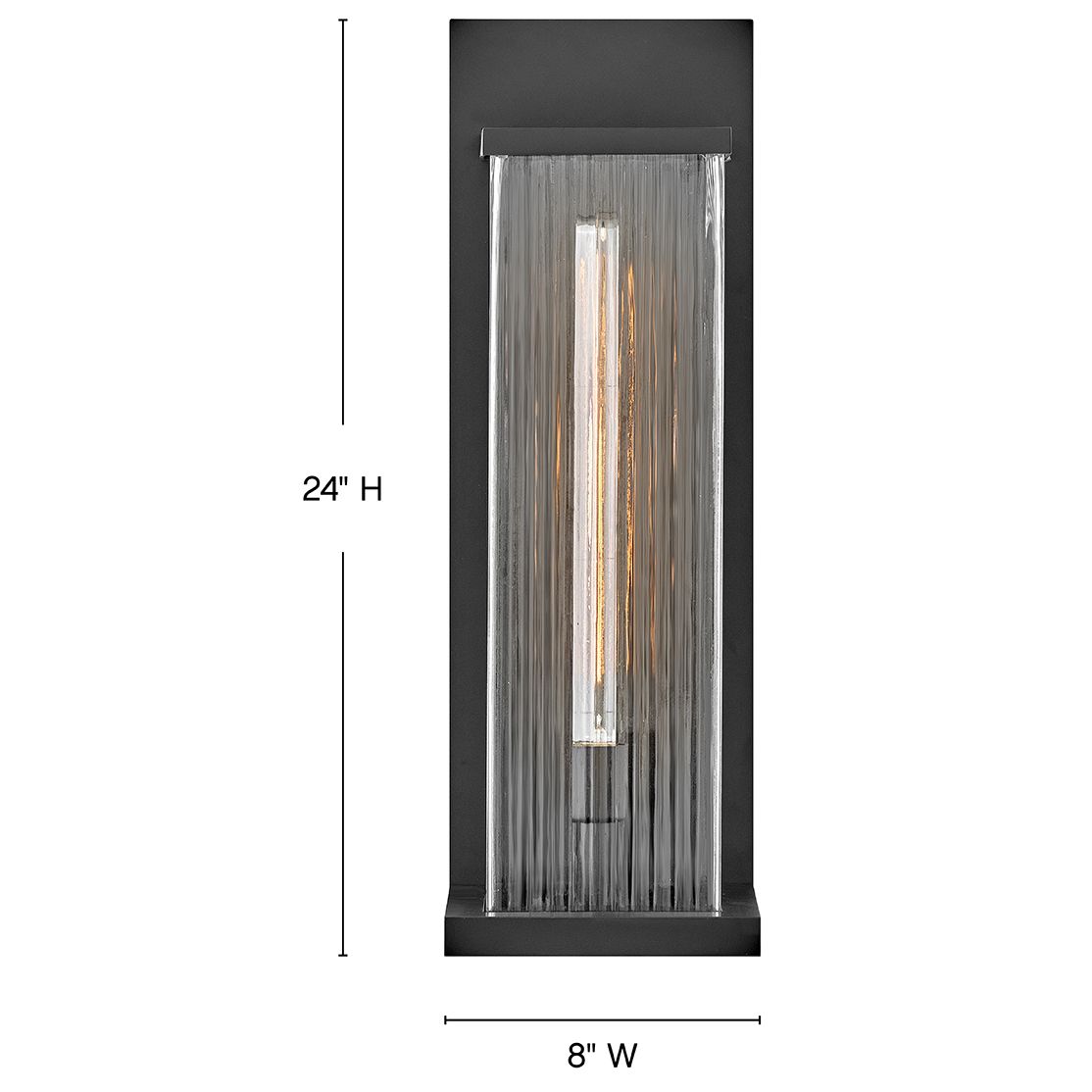 Image 3 Hinkley Outdoor Torrent Large Wall Mount Lantern 24" Black more views