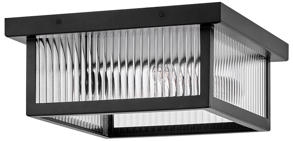 Image 3 Hinkley Outdoor Torrent Medium Flush Mount 14" Black more views