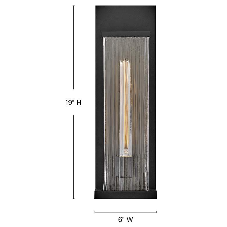 Image 3 Hinkley Outdoor Torrent Medium Wall Mount Lantern Black more views